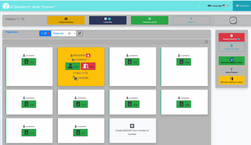 GuestBook Site manager example
