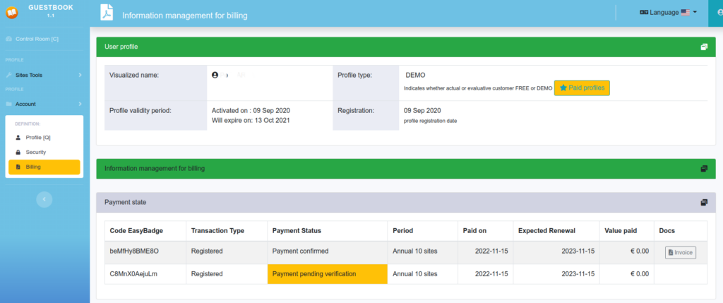 Payment State example